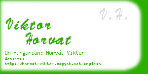viktor horvat business card